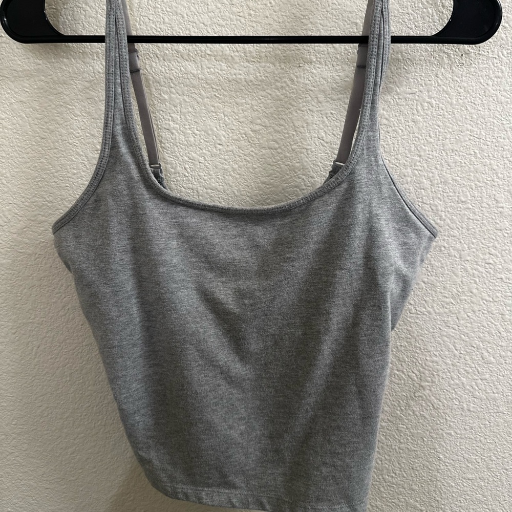 PINK Victoria's Secret Gray Scoop Tank Top